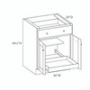 Westport Assembled 30 in. W x 34.5 in. H x 24 in. D Plywood Base Cabinet w/(1) Roll-out Tray in Painted White | Kunal Kitchens