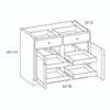 Westport Assembled 42 in. W x 34.5 in. H x 24 in. D Plywood Base Cabinet w/(4) Roll-out Trays in Painted White | Kunal Kitchens