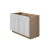 Westport Assembled 48 in. W x 34.5 in. H x 24 in. D Plywood Base Cabinet in Painted White