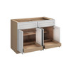 Westport Assembled 48 in. W x 34.5 in. H x 24 in. D Plywood Base Cabinet w/(2) Roll-out Trays in Painted White