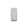 Westport Assembled 15 in. W x 34.5 in. H x 24 in. D Plywood Base Cabinet Pull-out Wastebasket w/Soft Close in Painted White