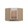 Westport Assembled 36 in. W x 34.5 in. H x 24 in. D Plywood Sink Diagonal Corner Base Cabinet in Painted White
