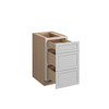 Westport Assembled 18 in. W x 34.5 in. H x 24 in. D Plywood Drawer Base Cabinet in Painted White