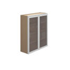Westport Assembled 36 in. W x 42 in. H x 12 in. D Plywood Frosted Glass Door Wall Cabinet in Painted White