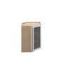 Westport Assembled 24 in. W x 36 in. H x 12 in. D Plywood Frosted Glass Door Diagonal Corner Wall Cabinet in Painted White
