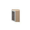 Westport Assembled 24 in. W x 36 in. H x 12 in. D Plywood Frosted Glass Door Diagonal Corner Wall Cabinet in Painted White