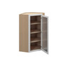 Westport Assembled 24 in. W x 42 in. H x 12 in. D Plywood Frosted Glass Door Diagonal Corner Wall Cabinet in Painted White