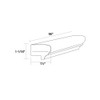 Westport 12 in. W x 34.5 in. H x 24 in. D Light Rail Molding in Painted White | Kunal Kitchens