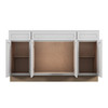 Westport Assembled 60 in. W x 34.5 in. H x 24 in. D Plywood Sink Base Cabinet in Painted White