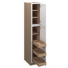 Westport Assembled 15 in. W x 90 in. H x 24 in. D Plywood Tall Cabinet w/(3) Roll-out Trays in Painted White