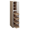 Westport Assembled 15 in. W x 90 in. H x 24 in. D Plywood Tall Cabinet w/(4) Roll-out Trays in Painted White