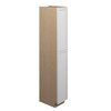Westport Assembled 15 in. W x 96 in. H x 24 in. D Plywood Tall Cabinet w/(2) Roll-out Trays in Painted White