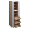 Westport Assembled 24 in. W x 84 in. H x 24 in. D Plywood Tall Cabinet w/(3) Roll-out Trays in Painted White