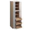 Westport Assembled 24 in. W x 90 in. H x 24 in. D Plywood Tall Cabinet w/(3) Roll-out Trays in Painted White