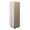 Westport Assembled 24 in. W x 90 in. H x 24 in. D Plywood Tall Cabinet w/(4) Roll-out Trays in Painted White