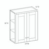 Westport Assembled 24 in. W x 36 in. H x 12 in. D Plywood Wall Cabinet in Painted White