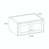 Westport Assembled 30 in. W x 18 in. H x 12 in. D Plywood Wall Cabinet in Painted White