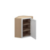 Westport Assembled 24 in. W x 36 in. H x 12 in. D Plywood Diagonal Corner Wall Cabinet in Painted White