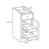 Westport Ready to Assemble 15 in. W x 34.5 in. H x 24 in. D Plywood Base Cabinet w/(2) Roll-out Trays in Painted White | Kunal Kitchens