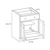 Westport Ready to Assemble 27 in. W x 34.5 in. H x 24 in. D Plywood Base Cabinet w/(1) Roll-out Tray in Painted White | Kunal Kitchens