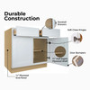 Westport Ready to Assemble 27 in. W x 34.5 in. H x 24 in. D Plywood Base Cabinet in Painted White