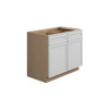 Westport Ready to Assemble 39 in. W x 34.5 in. H x 24 in. D Plywood Base Cabinet w/(2) Roll-out Trays in Painted White