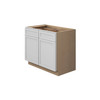 Westport Ready to Assemble 39 in. W x 34.5 in. H x 24 in. D Plywood Base Cabinet w/(2) Roll-out Trays in Painted White