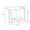 Westport Ready to Assemble 39 in. W x 34.5 in. H x 24 in. D Plywood Base Cabinet Full Height Door(s) w/(2) Roll-out Trays in Painted White