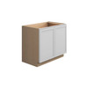 Westport Ready to Assemble 39 in. W x 34.5 in. H x 24 in. D Plywood Base Cabinet Full Height Door(s) w/(2) Roll-out Trays in Painted White