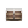 Westport Ready to Assemble 42 in. W x 34.5 in. H x 24 in. D Plywood Base Cabinet w/(4) Roll-out Trays in Painted White