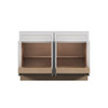 Westport Ready to Assemble 48 in. W x 34.5 in. H x 24 in. D Plywood Base Cabinet w/(2) Roll-out Trays in Painted White