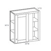 Westport Ready to Assemble 30 in. W x 30 in. H x 12 in. D Plywood Blind Wall Corner Cabinet in Painted White | Kunal Kitchens
