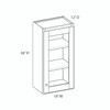 Westport Ready to Assemble 18 in. W x 36 in. H x 12 in. D Plywood Frosted Glass Door Wall Cabinet in Painted White