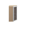 Westport Ready to Assemble 24 in. W x 42 in. H x 12 in. D Plywood Frosted Glass Door Diagonal Corner Wall Cabinet in Painted White