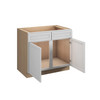 Westport Ready to Assemble 39 in. W x 34.5 in. H x 24 in. D Plywood Sink Base Cabinet in Painted White