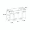 Westport Ready to Assemble 60 in. W x 34.5 in. H x 24 in. D Plywood Sink Base Cabinet in Painted White