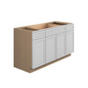 Westport Ready to Assemble 60 in. W x 34.5 in. H x 24 in. D Plywood Sink Base Cabinet in Painted White