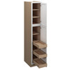 Westport Ready to Assemble 15 in. W x 84 in. H x 24 in. D Plywood Tall Cabinet w/(3) Roll-out Trays in Painted White