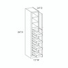 Westport Ready to Assemble 15 in. W x 84 in. H x 24 in. D Plywood Tall Cabinet w/(4) Roll-out Trays in Painted White