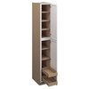 Westport Ready to Assemble 15 in. W x 96 in. H x 24 in. D Plywood Tall Cabinet w/(2) Roll-out Trays in Painted White
