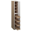 Westport Ready to Assemble 15 in. W x 96 in. H x 24 in. D Plywood Tall Cabinet w/(4) Roll-out Trays in Painted White