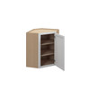Westport Ready to Assemble 24 in. W x 30 in. H x 12 in. D Plywood Diagonal Corner Wall Cabinet in Painted White
