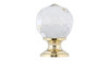 BP999313011 - Clear, Polished Copper Modern Crystal and Brass Knob - 9993 | Kunal Kitchens