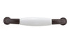 BP970080130 - Rust, White Traditional Ceramic and Metal Pull - 9700 | Kunal Kitchens