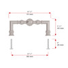 BP878996195 - Brushed Nickel Traditional Metal Pull - 8789 | Kunal Kitchens