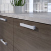 6899224300 - Matte White Modern Metal Pull - 6899 | Kunal Kitchens