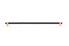 871551216190 - Brushed Brass, Black Modern Metal Pull - 8715 | Kunal Kitchens