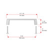 BP1076140 - Eglinton Collection 4-inch (102 mm) Chrome Modern Rectangular Cabinet Pull | Kunal Kitchens