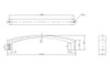 BP650020128900 - Richmond Collection 5 1/16-inch (128 mm) Matte Black Modern Arched Cabinet Pull | Kunal Kitchens