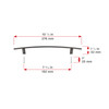 BP650192143 - Antique Nickel Transitional Metal Pull - 650 | Kunal Kitchens